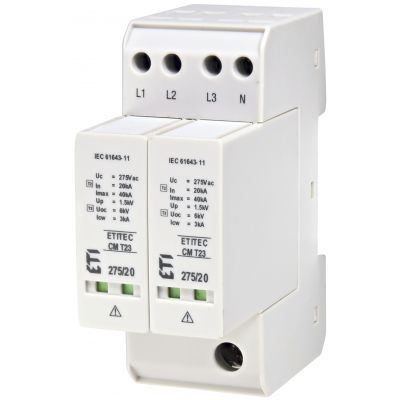 Ogranicznik przepięć T2+T3 (C+D) ETITEC CM T23 275/20 4+0   002440652 ETI (002440652)