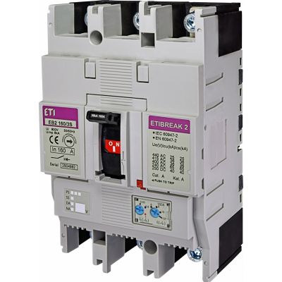 Wyłącznik mocy 36kA wyzw. TM EB2 160/3S 160A 3P 004671061 ETI (004671061)