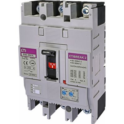 Wyłącznik mocy 3P 25kA wyzw. TM EB2 250/3L 250A 3P 004671073 ETI (004671073)
