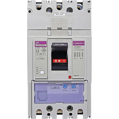 Wyłącznik mocy 3P 25kA wyzw. TM EB2 400/3L 250A 3P 004671091 ETI (004671091)
