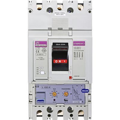 Wyłącznik mocy 36kA wyzw. elektroniczny EB2 630/3LE 630A 3P 004671121 ETI (004671121)