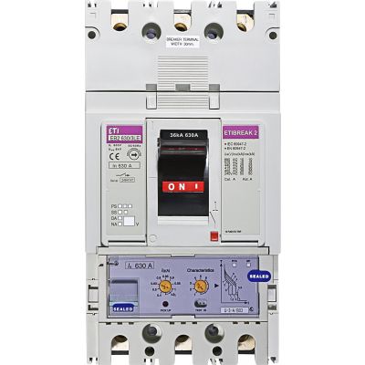 Wyłącznik mocy 36kA wyzw. elektroniczny EB2 630/3LE 630A 3P 004671121 ETI (004671121)