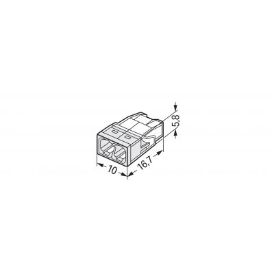 Szybkozłączka 2x 0,5-2,5mm2 transparentna 2273-202 /100szt./ WAGO (2273-202)