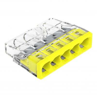 Szybkozłączka 5x 0,5-2,5mm2 transparentna/żółta 2273-205 /100szt./ WAGO (2273-205)