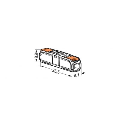 Szybkozłączka przelotowa 2x0,2-4mm2 Inline 221-2411 /60szt./ WAGO (221-2411)