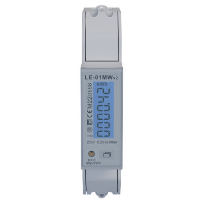 Jednofazowy licznik zużycia energii czynnej biernej Modbus RTU wielotaryfowy LE-01MW F&F (LE-01MW)