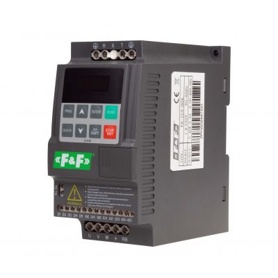 Falownik miniaturowy jednofazowy Pmax=0,75 kW Uwe=1x230 V AC Iwe=8,2 A Uwy=3x230 V AC Iwy=4,0 A FA-1LS-007 F&F (FA-1LS-007)