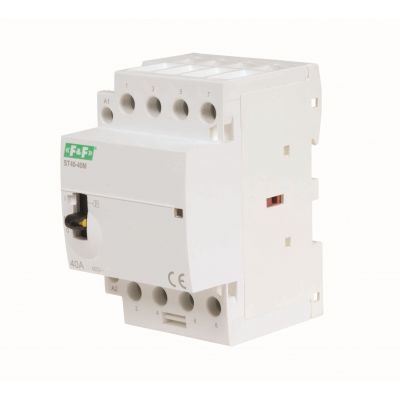 Stycznik modułowy ze sterowaniem ręcznym montaż na szynie 40A styki 4Z ST40-40-M F&F (ST40-40-M)