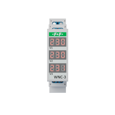 Modułowy wskaźnik napięcia - 3 fazowy LCD WR-3 F&F (WNC-3)