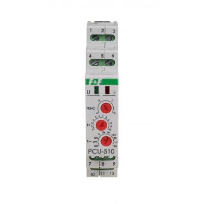 Przekaźnik czasowy styk: 2Z/R 230V PCU-510DUO F&F (PCU-510DUO)