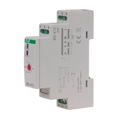 Przekaźnik bistabilny BIS-413 9-30 V AC/DC BIS-413-24V F&F (BIS-413-24V)