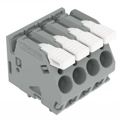 Złączka do płytek drukowanych dźwignia 6mm2 RM 7,5mm 12-bieg szara /10szt./ WAGO (2706-162)