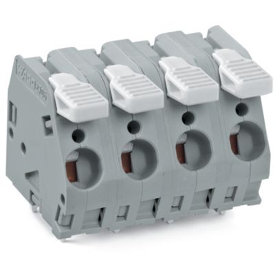 Złączka do płytek drukowanych dźwignia 6mm2 RM 10mm 5-bieg szara /25szt./ WAGO (2706-205)