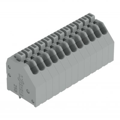 Złączka do płytek drukowanych przycisk 0,5mm2 RM 2,54mm 12-bieg szara /35szt./ WAGO (250-1412)