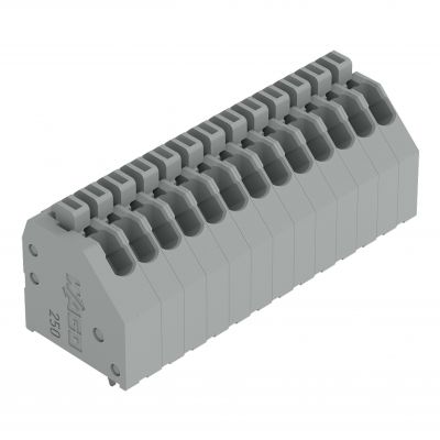 Złączka do płytek drukowanych przycisk 0,5mm2 RM 2,54mm 13-bieg szara /30szt./ WAGO (250-1413)