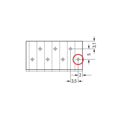 Złączka THR do płytek drukowanych przycisk 1,5mm2 RM 3,5mm 8-bieg czarny /40szt./ WAGO (805-308/200-604)