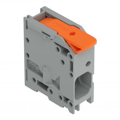Złączka do płytek drukowanych dźwignia 16mm2 RM 10mm 1-bieg szara /100szt./ WAGO (2616-1101)
