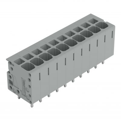 Złączka do płytek drukowanych 4mm2 RM 5mm 10-bieg szara /40szt./ WAGO (2624-3110)