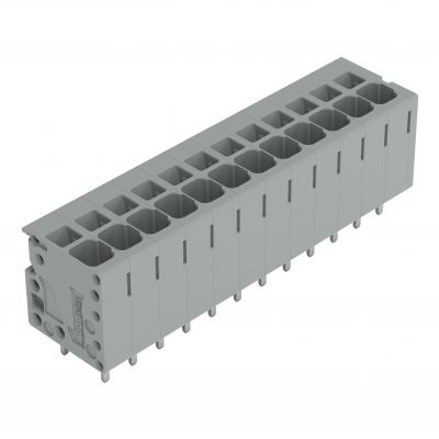 Złączka do płytek drukowanych 4mm2 RM 5mm 12-bieg szara /35szt./ WAGO (2624-3112)