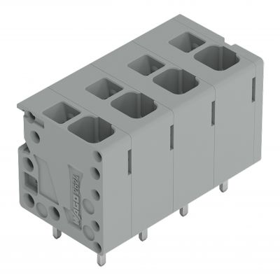 Złączka do płytek drukowanych 4mm2 RM 7,5mm 4-bieg szara /80szt./ WAGO (2624-3304)