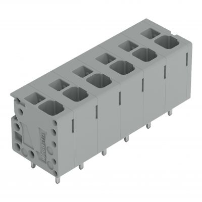 Złączka do płytek drukowanych 4mm2 RM 7,5mm 6-bieg szara /50szt./ WAGO (2624-3306)