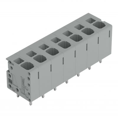 Złączka do płytek drukowanych 4mm2 RM 7,5mm 7-bieg szara /50szt./ WAGO (2624-3307)