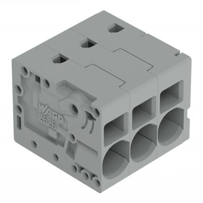 Złączka do płytek drukowanych 6mm2 RM 7,5mm 3-bieg szara /90szt./ WAGO (2626-1103/020-000)