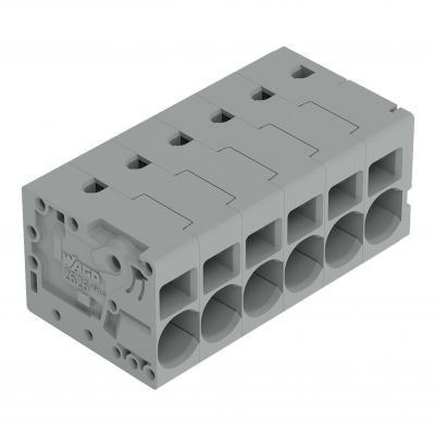Złączka do płytek drukowanych 6mm2 RM 7,5mm 6-bieg szara /50szt./ WAGO (2626-1106/020-000)