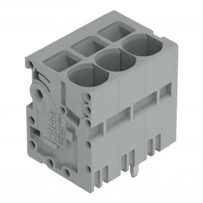 Złączka do płytek drukowanych 6mm2 RM 7,5mm 3-bieg szara /90szt./ WAGO (2626-3103/020-000)