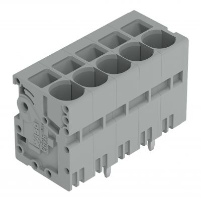 Złączka do płytek drukowanych 6mm2 RM 7,5mm 5-bieg szara /60szt./ WAGO (2626-3105/020-000)