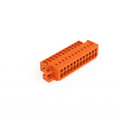 Wtyk 1-przewodowy CAGE CLAMP pełna ochrona przed błędnym wetknięciem. pomarańczowa /25szt./ WAGO (734-342/019-000)