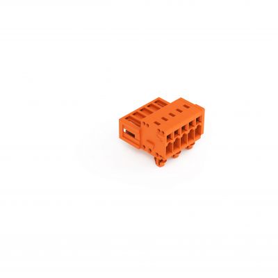 Wtyk 1-przewodowy CAGE CLAMP pełna ochrona przed błędnym wetknięciem. pomarańczowa /100szt./ WAGO (734-335/018-000)
