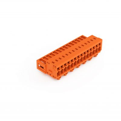 Wtyk 1-przewodowy CAGE CLAMP pełna ochrona przed błędnym wetknięciem. pomarańczowa /50szt./ WAGO (734-344/018-000)