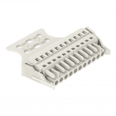 1-przewodowe gniazdo CAGE CLAMP pełna ochrona przed błędnym wetknięciem jasnoszary /25szt./ WAGO (721-114/037-000)