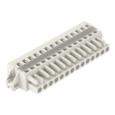 1-przewodowe gniazdo CAGE CLAMP pełna ochrona przed błędnym wetknięciem jasnoszary /25szt./ WAGO (721-114/027-000)