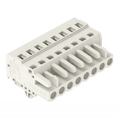 Gniazdo MCS-MIDI Classic 8-biegunowe jasnoszare raster 5mm 721-108/008-000 /50szt./ WAGO (721-108/008-000)
