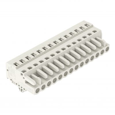 1-przewodowe gniazdo CAGE CLAMP pełna ochrona przed błędnym wetknięciem jasnoszary /25szt./ WAGO (721-114/008-000)
