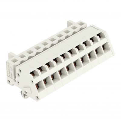 1-przewodowe gniazdo kątowe CAGE CLAMP pełna ochrona przed błędnym wetknięciem jasnoszary /50szt./ WAGO (721-310/008-000)