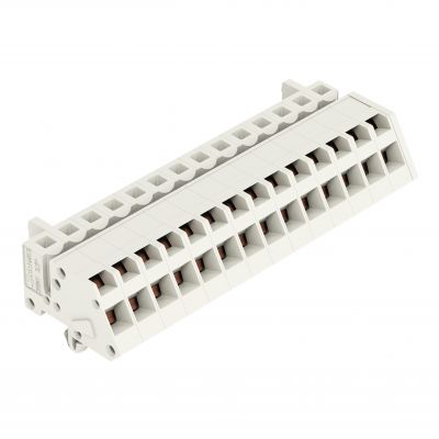 1-przewodowe gniazdo kątowe CAGE CLAMP pełna ochrona przed błędnym wetknięciem jasnoszary /25szt./ WAGO (721-314/008-000)