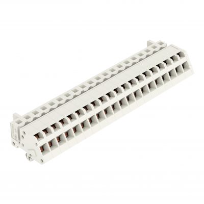 1-przewodowe gniazdo kątowe CAGE CLAMP pełna ochrona przed błędnym wetknięciem jasnoszary /10szt./ WAGO (721-320/008-000)
