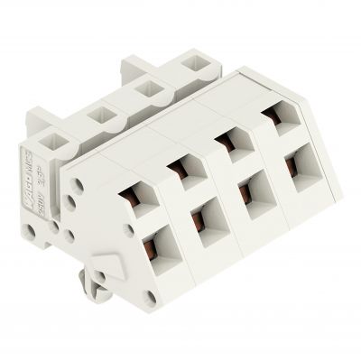 1-przewodowe gniazdo kątowe CAGE CLAMP pełna ochrona przed błędnym wetknięciem jasnoszary /50szt./ WAGO (721-334/008-000)
