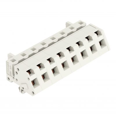 1-przewodowe gniazdo kątowe CAGE CLAMP pełna ochrona przed błędnym wetknięciem jasnoszary /25szt./ WAGO (721-338/008-000)
