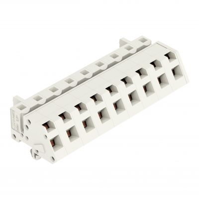 1-przewodowe gniazdo kątowe CAGE CLAMP pełna ochrona przed błędnym wetknięciem jasnoszary /25szt./ WAGO (721-339/008-000)
