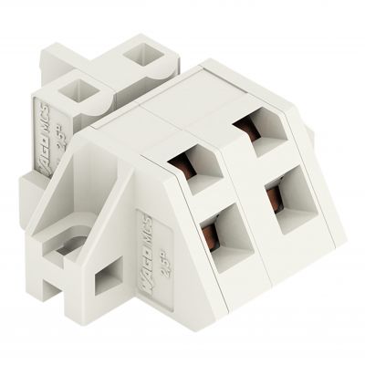 1-przewodowe gniazdo kątowe CAGE CLAMP pełna ochrona przed błędnym wetknięciem jasnoszary /50szt./ WAGO (721-332/031-000)