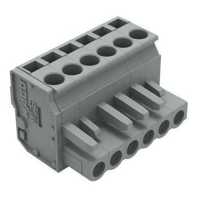 1-przewodowe gniazdo kątowe CAGE CLAMP szara /50szt./ WAGO (232-206/026-000)