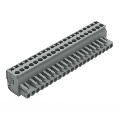 1-przewodowe gniazdo kątowe CAGE CLAMP szara /10szt./ WAGO (232-221/026-000)