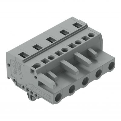 Gniazdo MCS-MIDI Classic 5-biegunowe szare raster 7,5mm 231-205/008-000 /50szt./ WAGO (231-205/008-000)