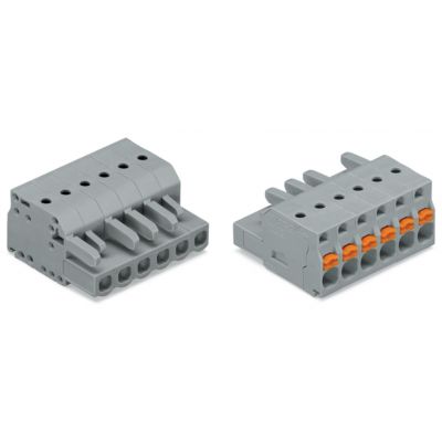 1-przewodowe gniazdo przycisk Push-in CAGE CLAMP szara /25szt./ WAGO (2231-114/026-000)