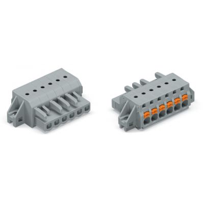 1-przewodowe gniazdo przycisk Push-in CAGE CLAMP szara /25szt./ WAGO (2231-114/031-000)