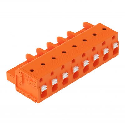 1-przewodowe gniazdo przycisk Push-in CAGE CLAMP pomarańczowa /25szt./ WAGO (2231-708/026-000)